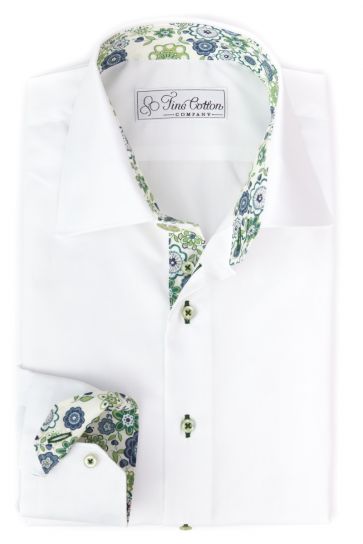 Maßhemd Bovelino, weiß - Kontrast: Lauren