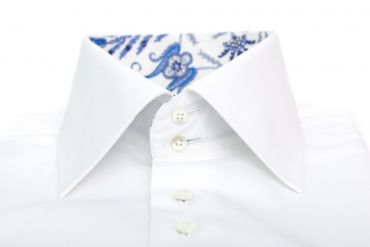 Maßhemd Bovelino, weiß - Kontrast: Lord Paisley