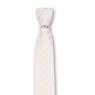 Krawatte, Festlich, Creme Gestreift